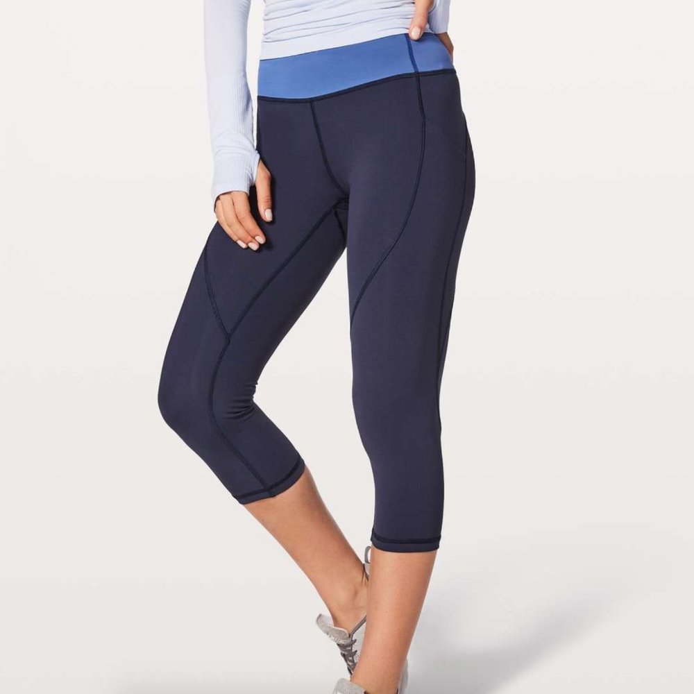 Lululemon Quick Feet Crop 19" in ‘Midnight Navy’